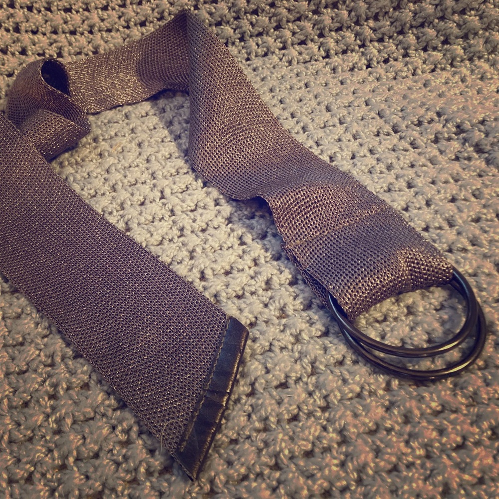 Silver mesh belt